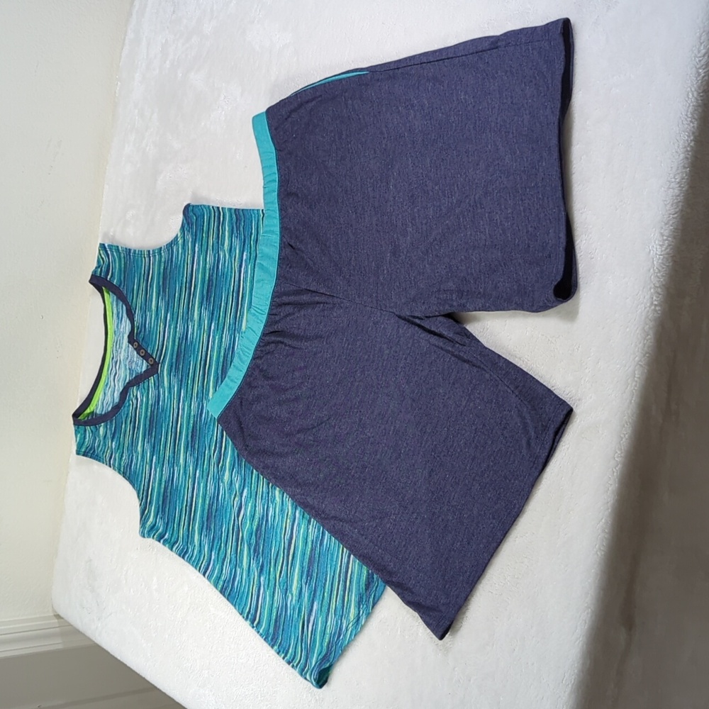 Shorts pajama set knit M 8-10 NWOT POCKETS!